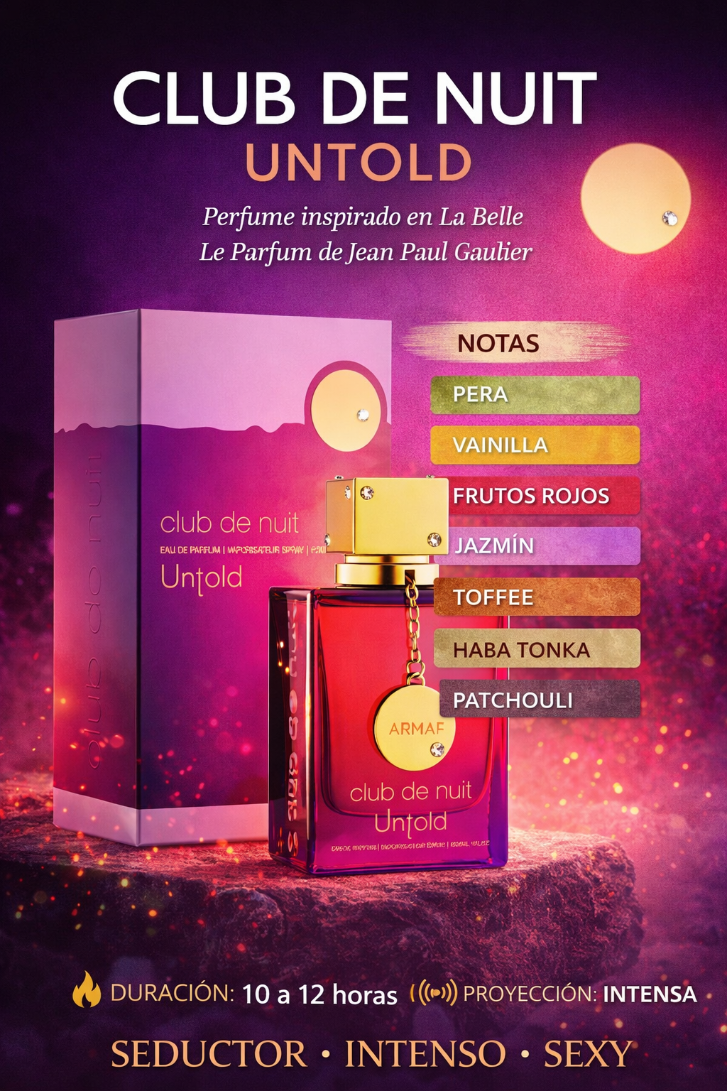 Armaf Club de Nuit Untold EDP 105ml | Saffron Jasmine & Amberwood Unisex Arabic Perfume | Ships USA