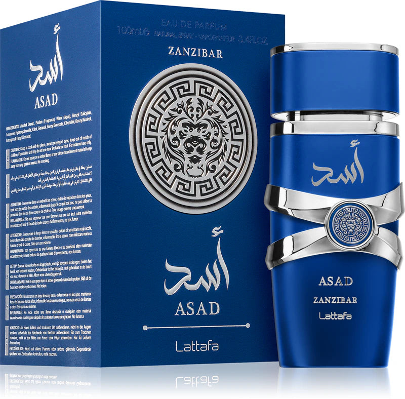 Lattafa Asad Zanzibar EDP 100ml | Lavender Coconut & Vanilla Incense Arabic Cologne for Men | Ships USA