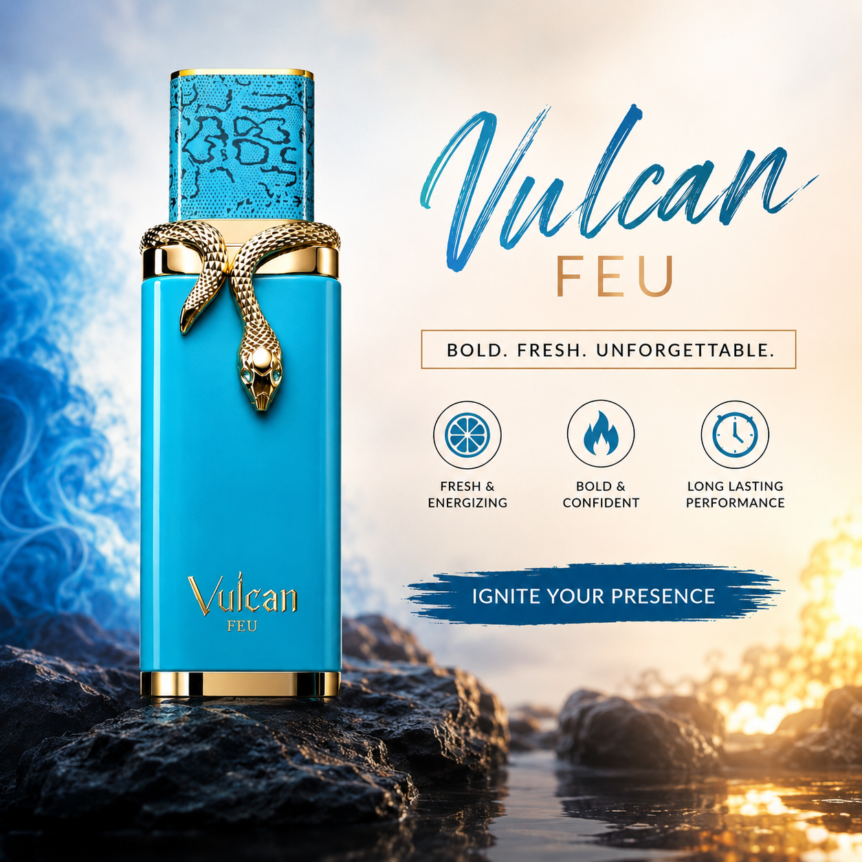 French Avenue Vulcan Feu Eau de Parfum 100ml Unisex – Mango, Jasmine & Tonka Bean | K'aromas