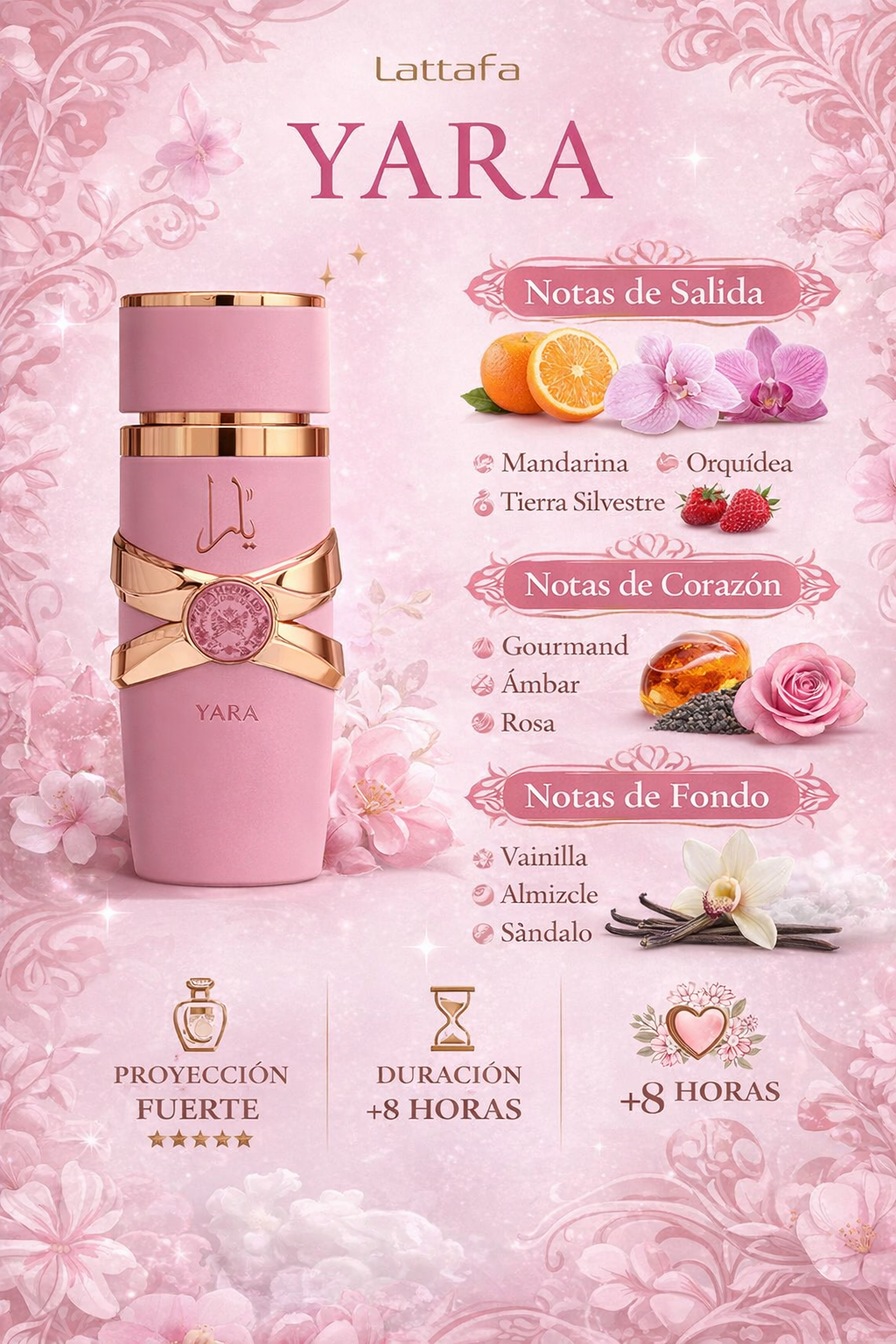 Lattafa Yara Eau de Parfum 100ml | Long-Lasting Arabic Perfume for Women