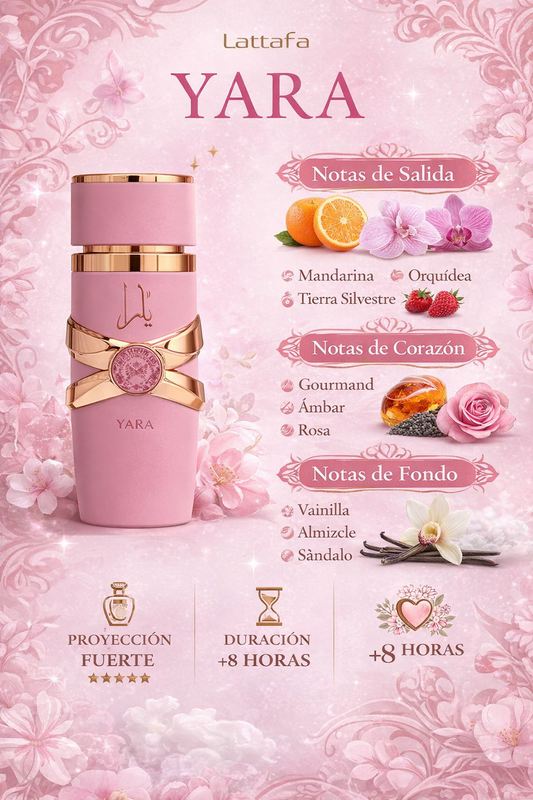 Lattafa Yara Eau de Parfum 100ml | Long-Lasting Arabic Perfume for Women