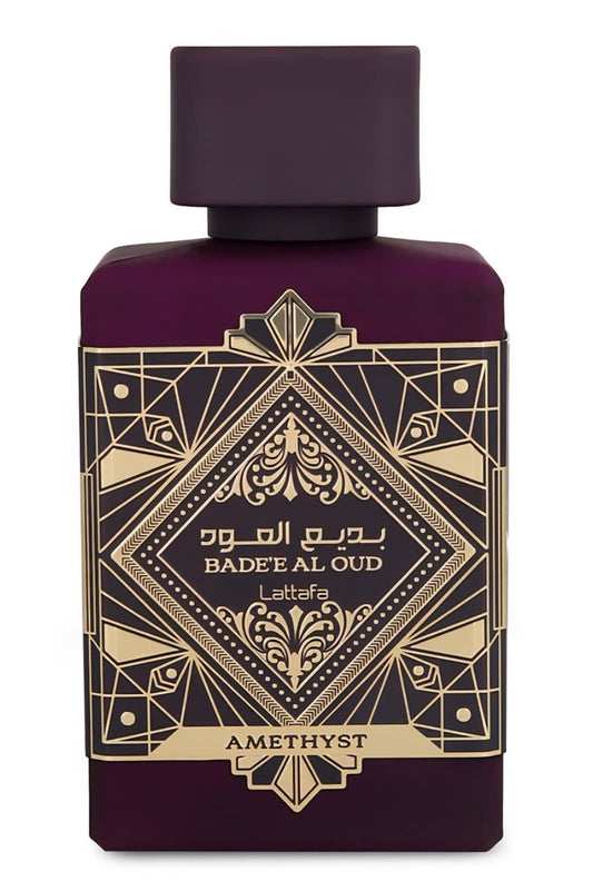 Lattafa Bade'e Al Oud Amethyst EDP 100ml | Turkish Rose Oud & Vanilla Unisex Arabic Perfume | Ships USA