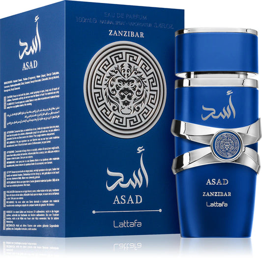Lattafa Asad Zanzibar EDP 100ml | Lavender Coconut & Vanilla Incense Arabic Cologne for Men | Ships USA